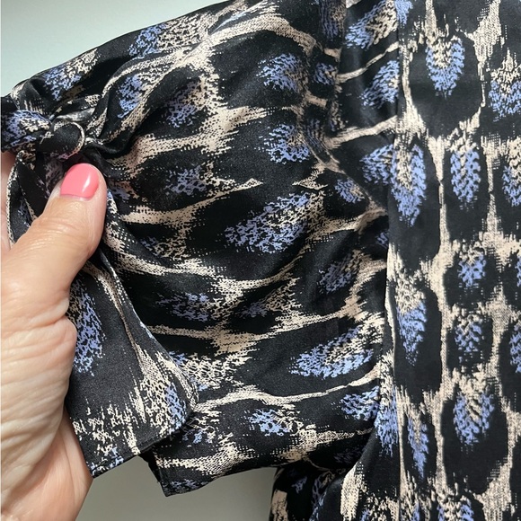 NWT Paul x Black and Blue pattern Silk Cotton Dress Size 38 US Size 8 - Picture 5 of 12